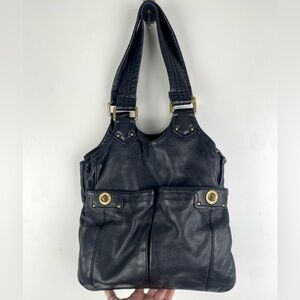 Marc Jacobs Totally Turnlock Teri Leather Tote Black